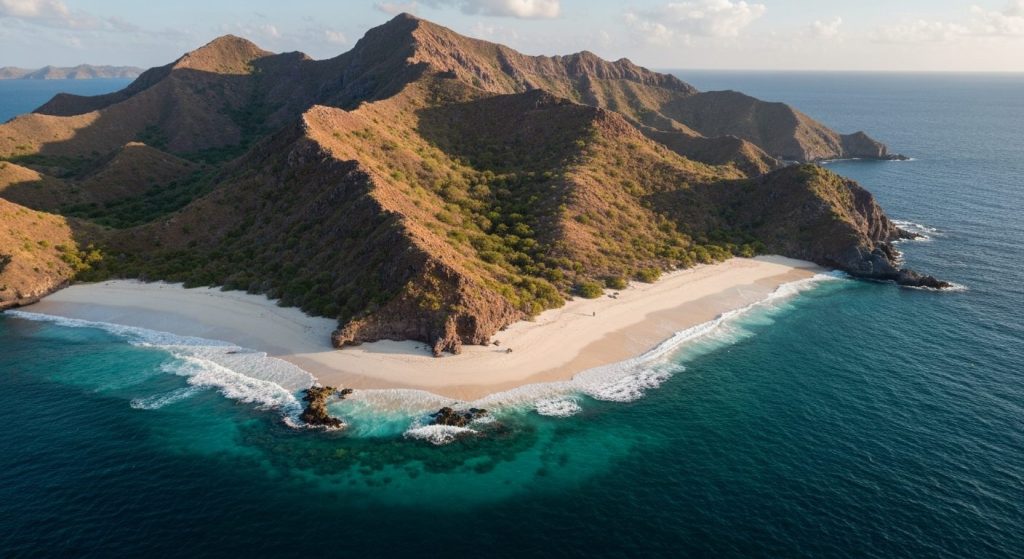 padar island pink beach manta point tour — Photorealistic editorial travel photograph relevant to: The definitive luxury